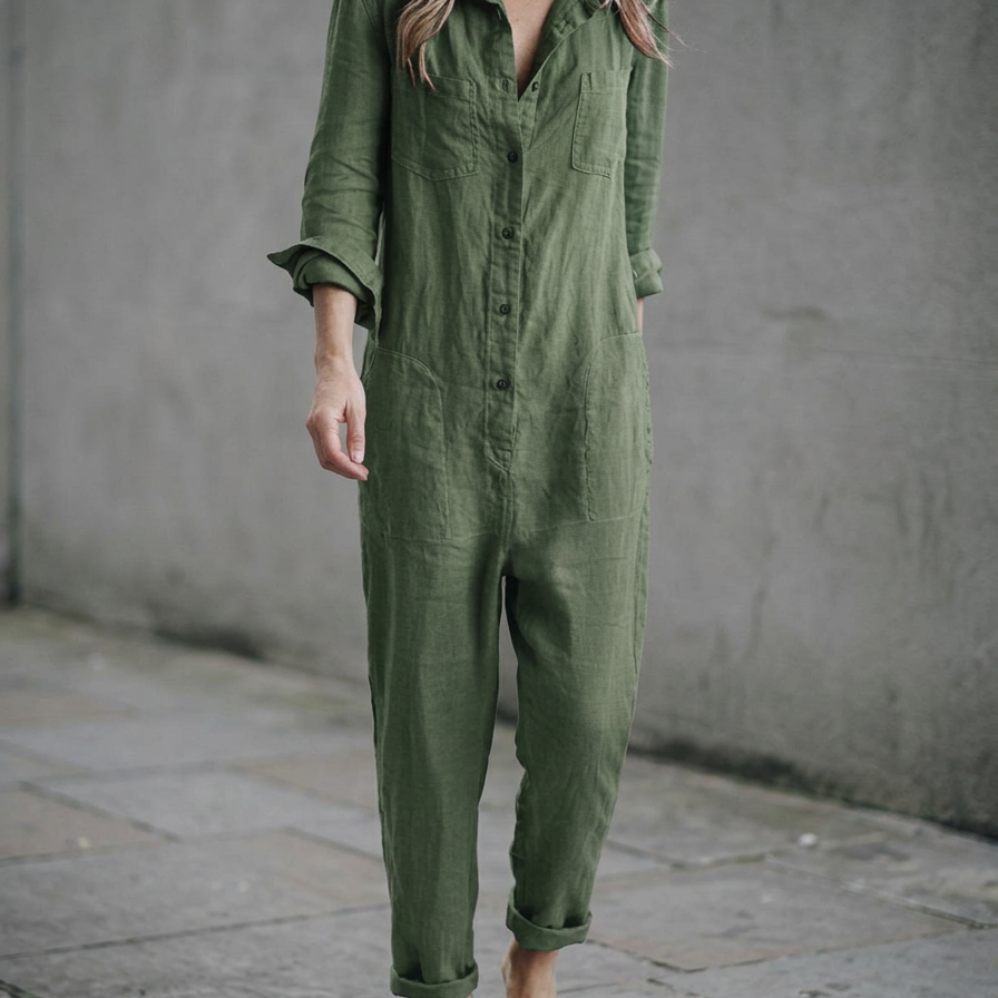 Utility Straight Leg Jumpsuit - outdoor