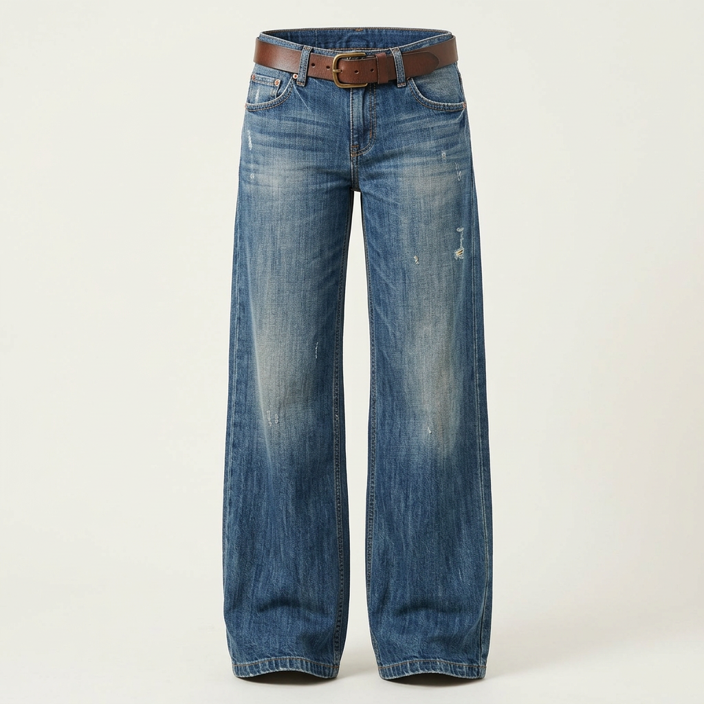 Baggy Wide Leg Ripped Jeans - studio