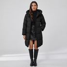 Hooded Longline Puffer Coat - model