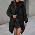 Hooded Longline Puffer Coat - outdoor