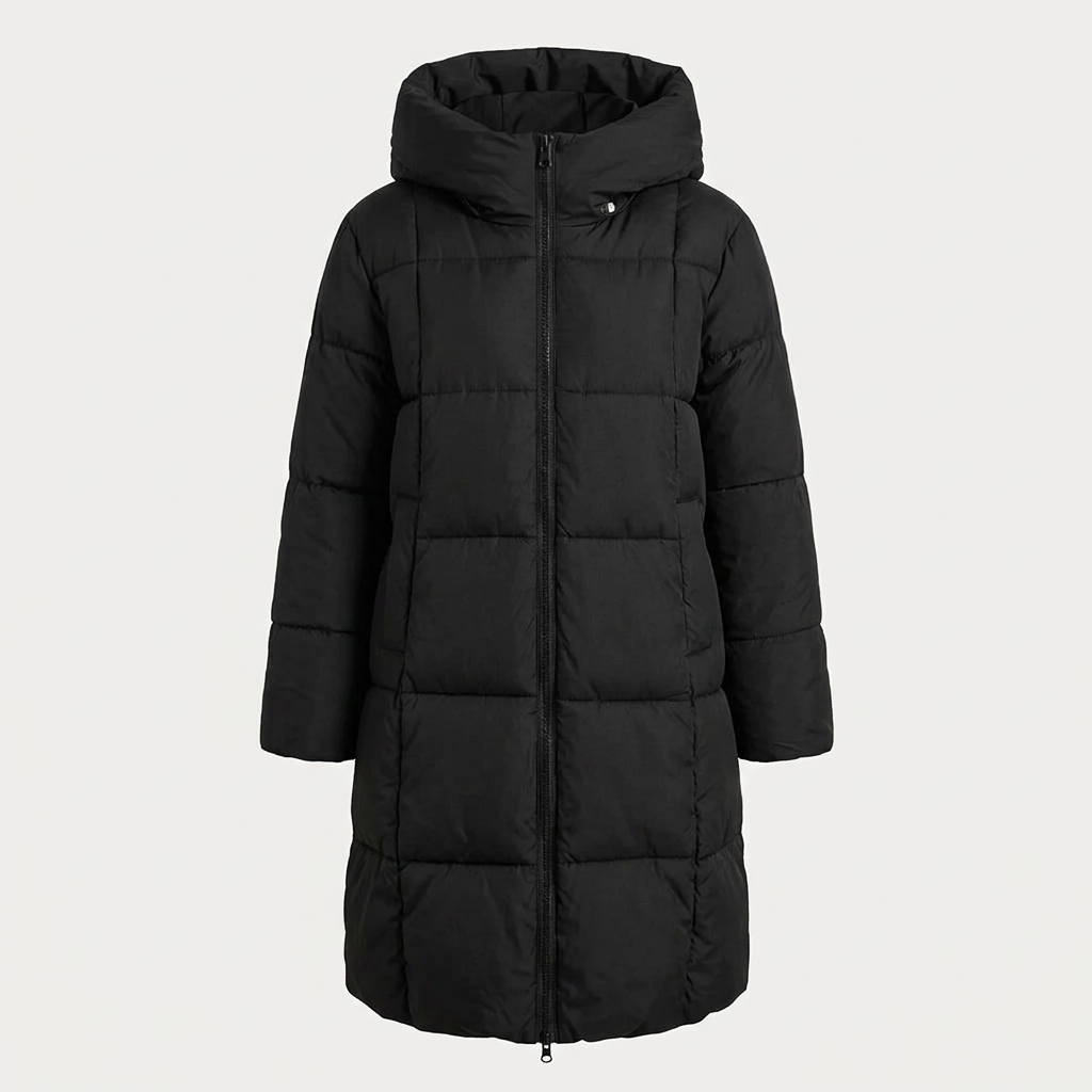 Hooded Longline Puffer Coat - studio