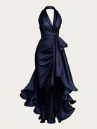 Satin Halter Maxi Dress - studio