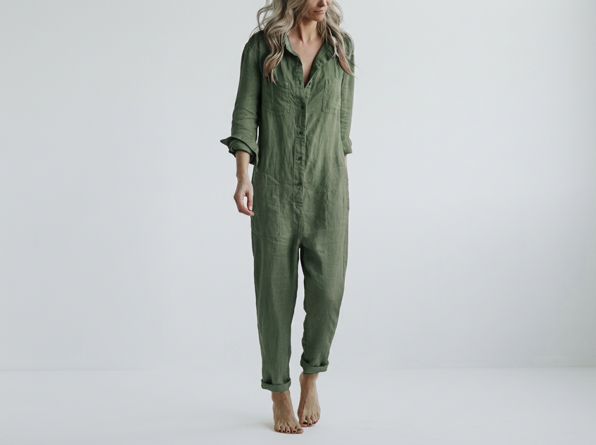 Utility Straight Leg Jumpsuit - model