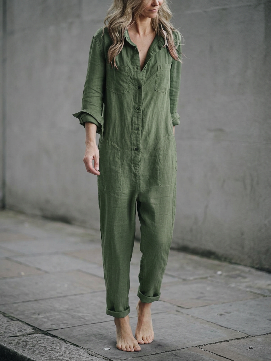 Utility Straight Leg Jumpsuit - outdoor